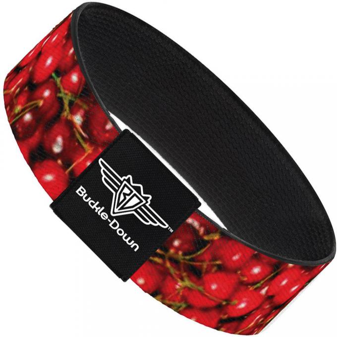 Buckle-Down Elastic Bracelet - Fresh Cherries Stacked