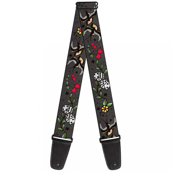 Guitar Strap - Lucky CLOSE-UP Gray