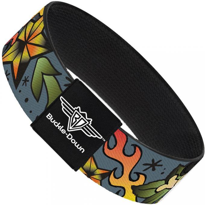 Buckle-Down Elastic Bracelet - Death or Glory C/U Gray