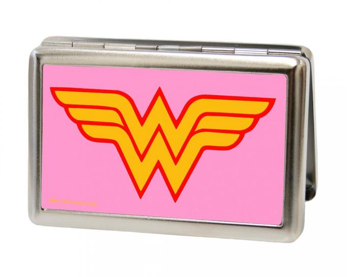 Business Card Holder - LARGE - Wonder Woman Logo FCG Pink