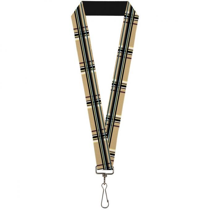 Buckle-Down Lanyard - Plaid Tan