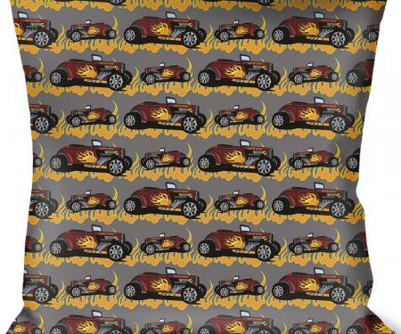 Buckle-Down Throw Pillow - Hot Rod w/Flames