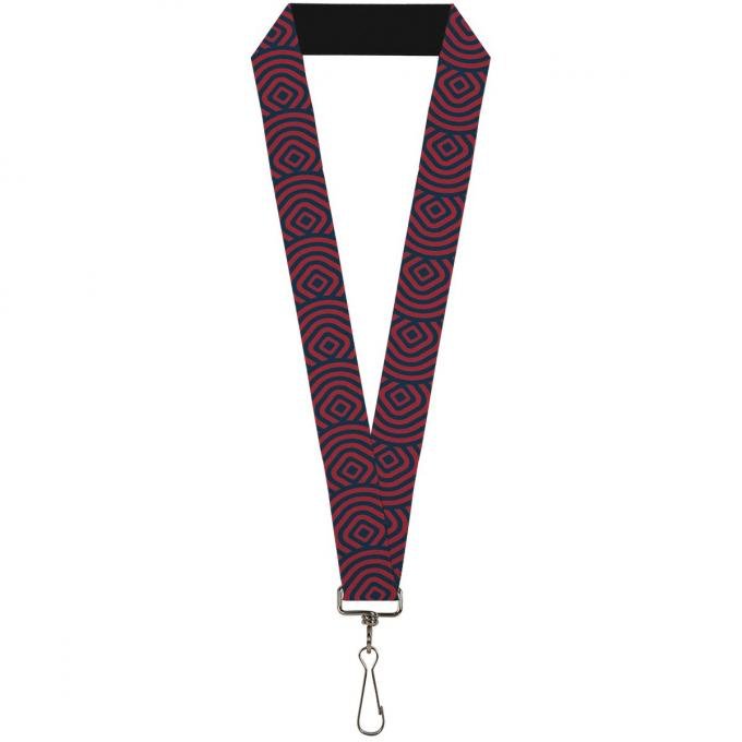 Buckle-Down Lanyard - Square Target Red/Navy