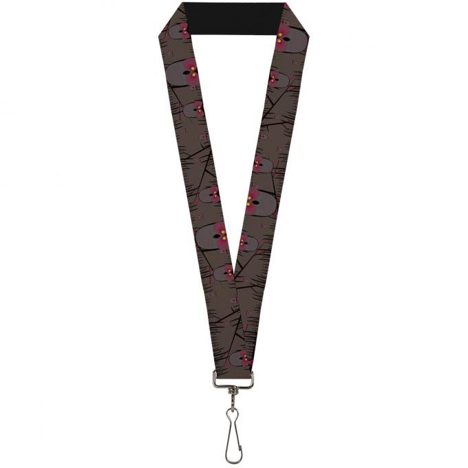 Buckle-Down Lanyard - Owls in Trees Purple