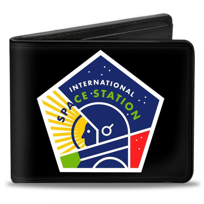 Bi-Fold Wallet - INTERNATIONAL SPACE STATION Pentagon Black/White/Multi Color