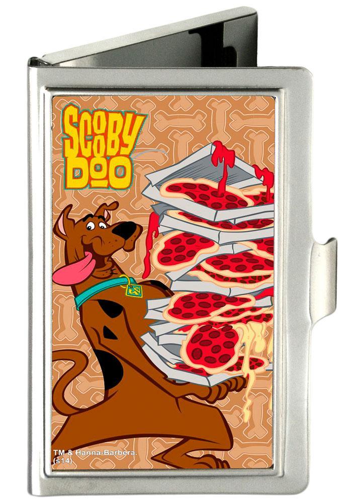 Business Card Holder - SMALL - SCOOBY DOO Pizza Stack Pose/Dog Bone FCG Browns