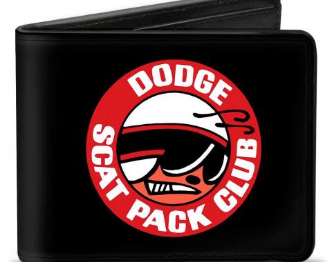 Bi-Fold Wallet - DODGE SCAT PACK CLUB Bumblebee Logo Black/Red/White