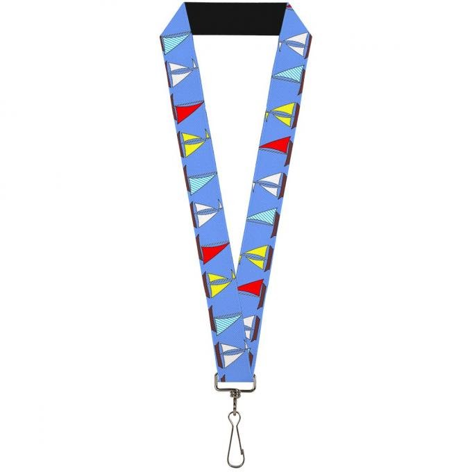 Buckle-Down Lanyard - Sailboats Blue