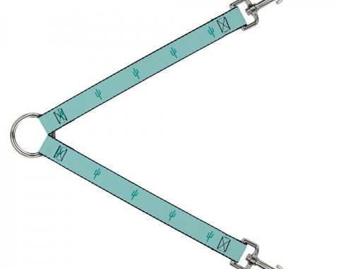 Dog Leash Splitter - Cacti1 Aqua Blues