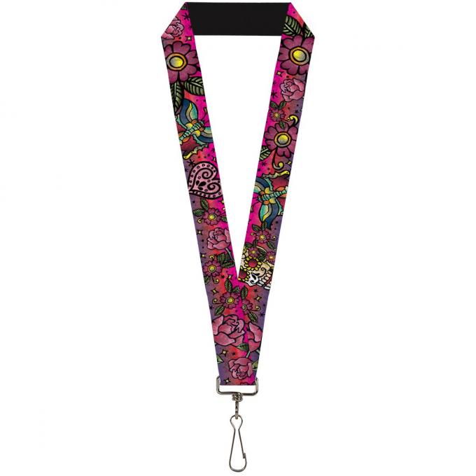 Buckle-Down Lanyard - Love Kills C/U Pink