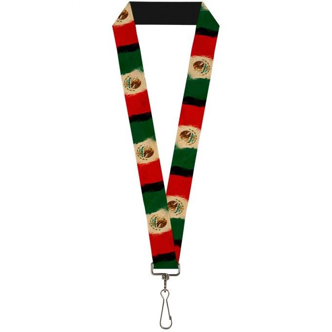 Buckle-Down Lanyard - Mexico Flag Distressed Painting