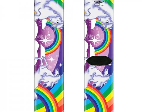 Sock Pair - Polyester - Unicorns in Rainbows w/Sparkles/Purple - CREW