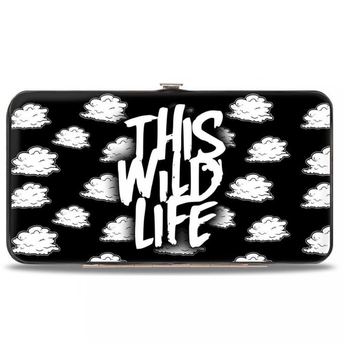 Hinged Wallet - THIS WILD LIFE Clouds Black/White