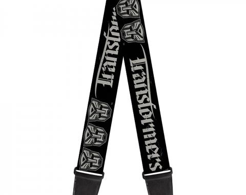 Guitar Strap - TRANSFORMERS Old English/Autobot Black/Gray