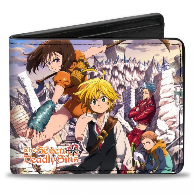 Bi-Fold Wallet - THE SEVEN DEADLY SINS 9-Character Castle Group Pose