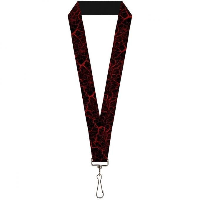 Buckle-Down Lanyard - Marble Black/Red