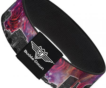 Buckle-Down Elastic Bracelet - Portland Vivid Skyline Cosmic Roses