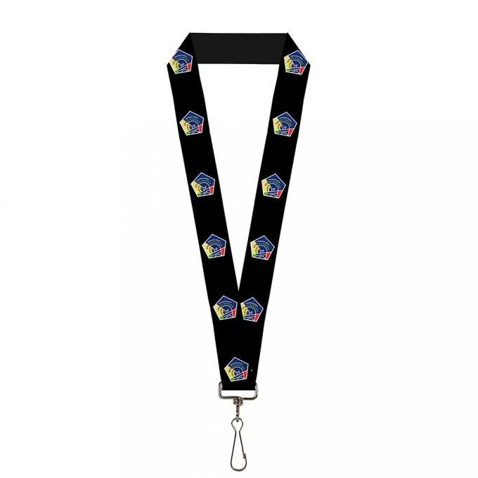 Lanyard - 1.0" - INTERNATIONAL SPACE STATION Pentagon Black/White/Multi Color