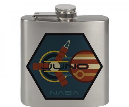 Stainless Steel Flask - 6 OZ - JUNO Jupiter Burnt Orange/Blues/Yellow/Oranges