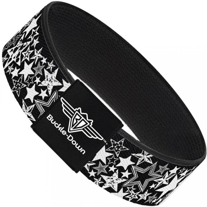 Buckle-Down Elastic Bracelet - Stargazer Black/White