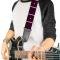 Guitar Strap - Guitar Neck Black/White/Pink