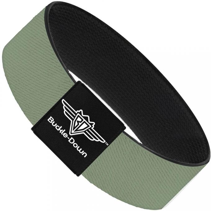 Buckle-Down Elastic Bracelet - Khaki Green Print