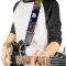 Guitar Strap - Mini Scooby Doo Halloween/Bats Purple/Black