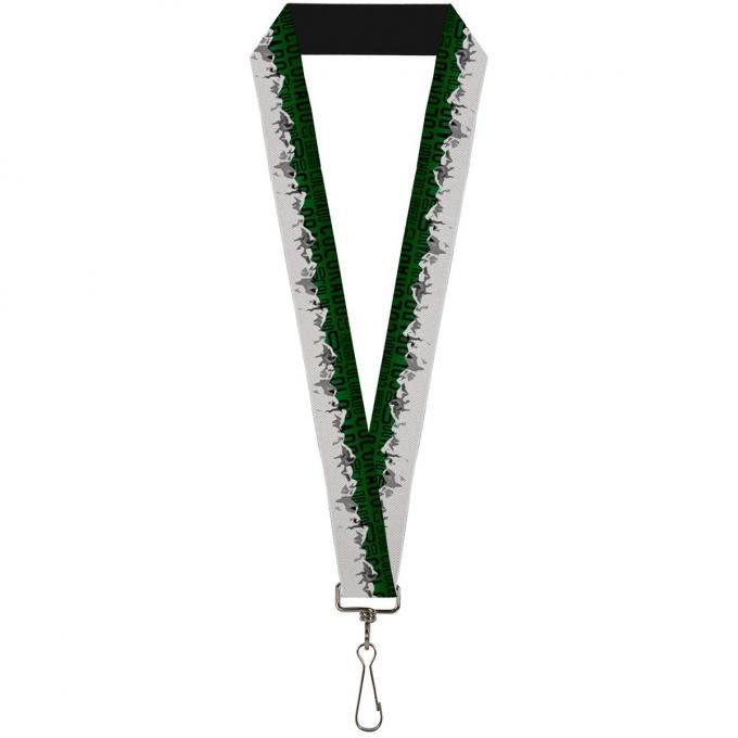 Buckle-Down Lanyard - Colorado Mountains Green/Black Text/Grays