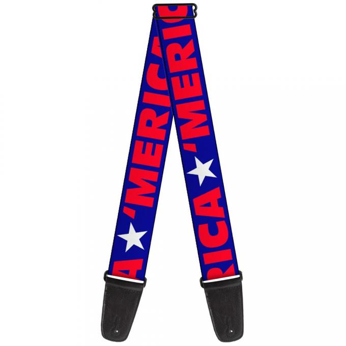 Guitar Strap - MERICA/Star Blue/Red/White