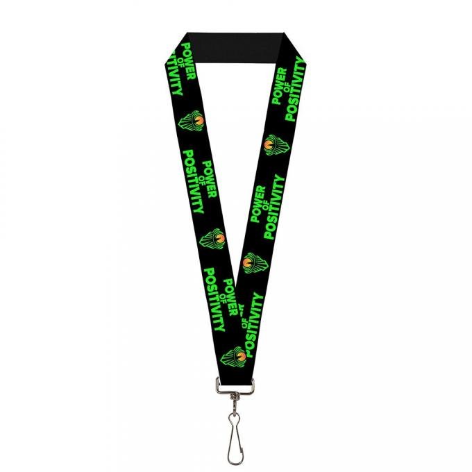 Lanyard - 1.0" - The New Day Icon/POWER OF POSITIVITY Black/Green/Orange