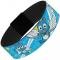 Elastic Bracelet - 1.0" - 3-Happy Poses/Fish Monogram/Stars Blues/White/Yellow