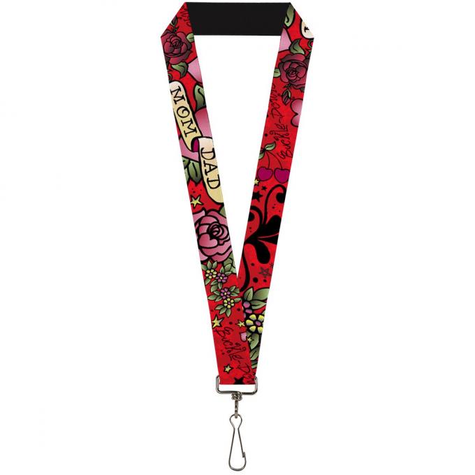 Buckle-Down Lanyard - Mom & Dad Red