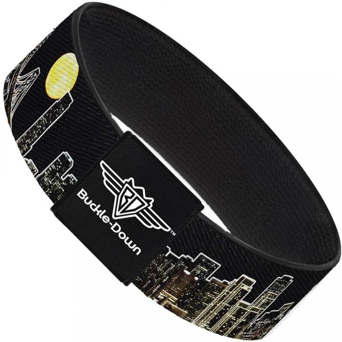 Buckle-Down Elastic Bracelet - San Francisco w/Moon Vivid Skyline Black