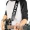Guitar Strap - IN YOUR FACE Black/White