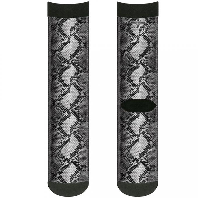 Sock Pair - Polyester - Snake Skin 3 Grays - CREW