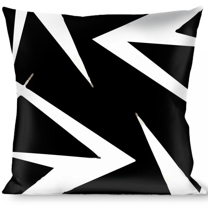 Buckle-Down Throw Pillow - Spikes Scattered Black/White