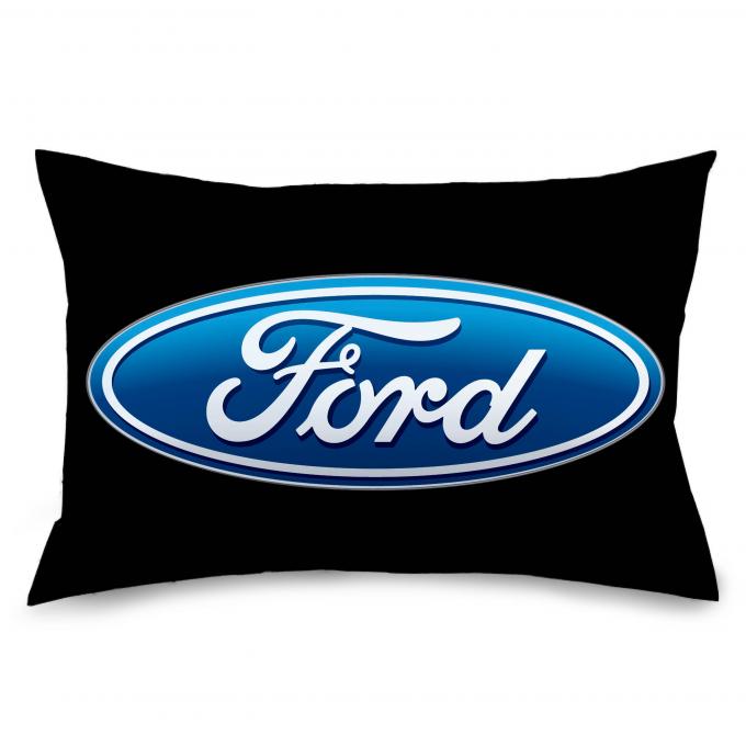 Pillowcase - STANDARD - Ford Oval Logo Black/Blue