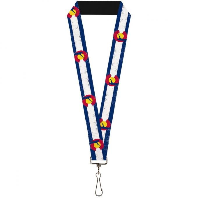 Buckle-Down Lanyard - Colorado Flag/Fisher Weathered