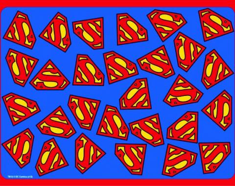 Placemat - Superman Logo Scattered Blue/Red