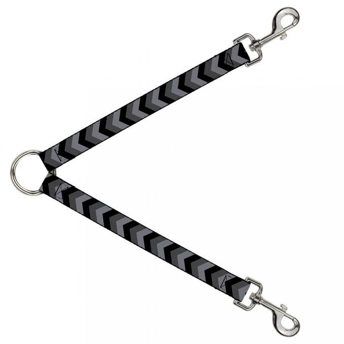 Dog Leash Splitter - Chevron Gray/Black/Charcoal