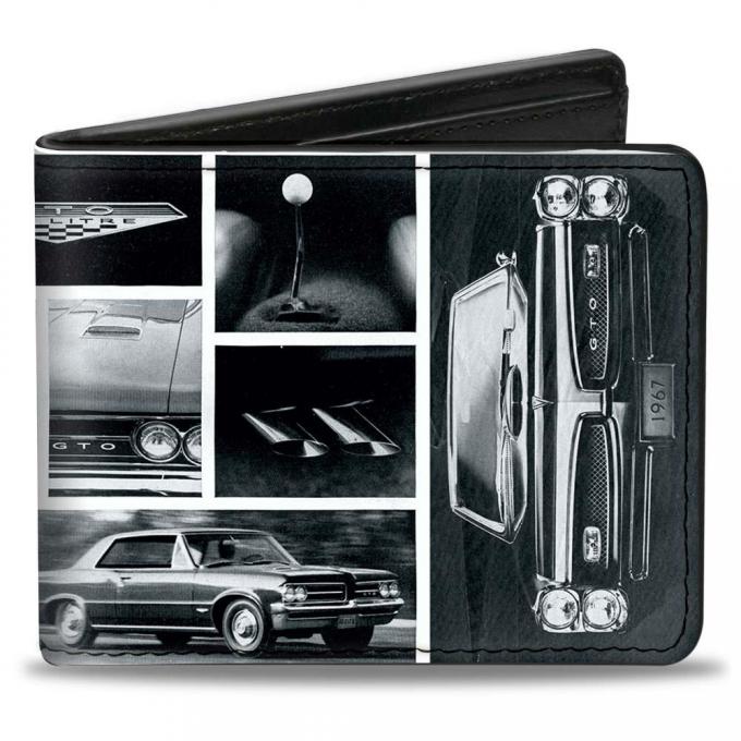 Bi-Fold Wallet - 1967 Pontiac GTO Snapshots White/Grays