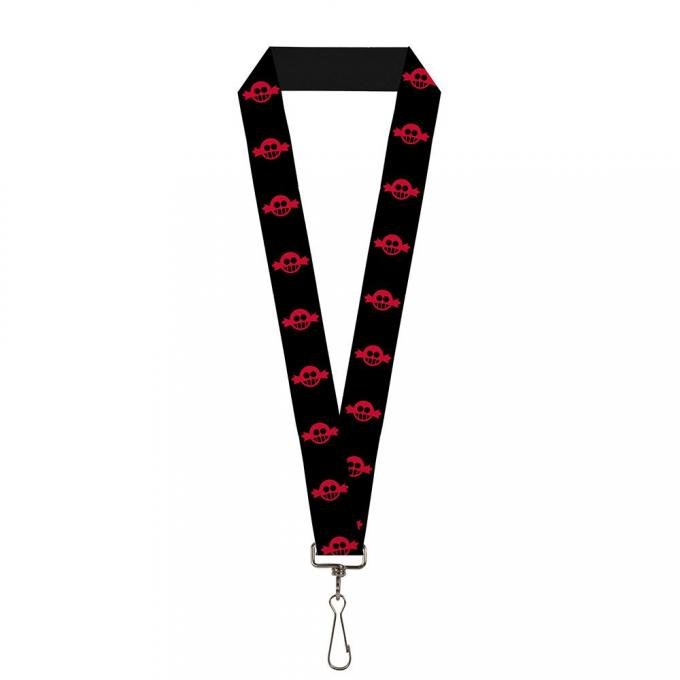 SONIC CLASSIC 
Lanyard - 1.0" - Doctor Eggman Head Silhouette Black/Red