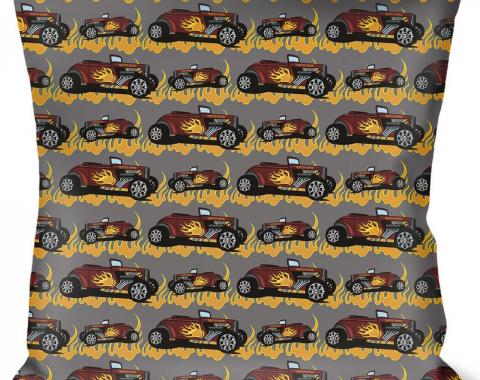 Buckle-Down Throw Pillow - Hot Rod w/Flames