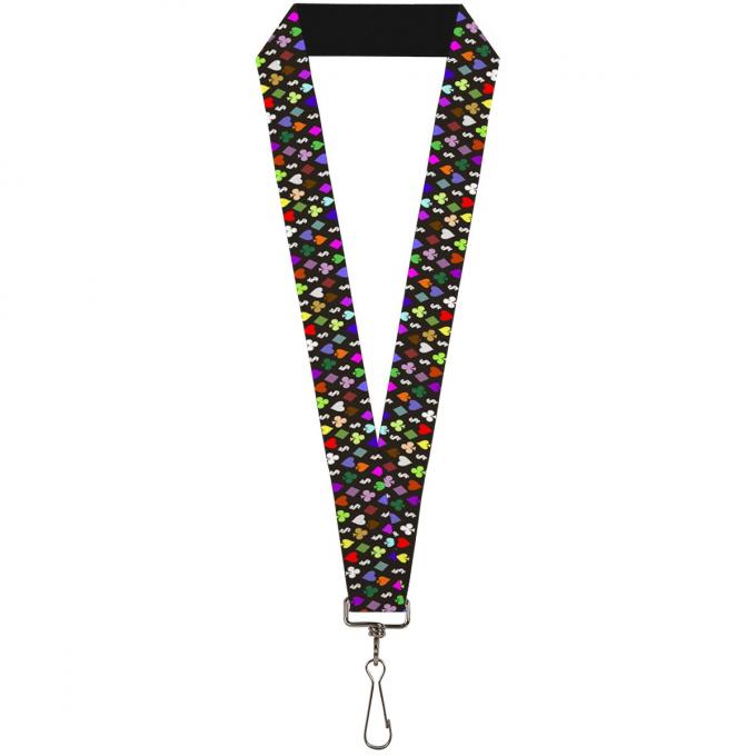 Buckle-Down Lanyard - Suits $$$ Black/Multi Color