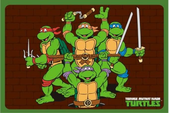 Placemat - Classic Teenage Mutant Ninja Turtles Group Pose/Brick Wall