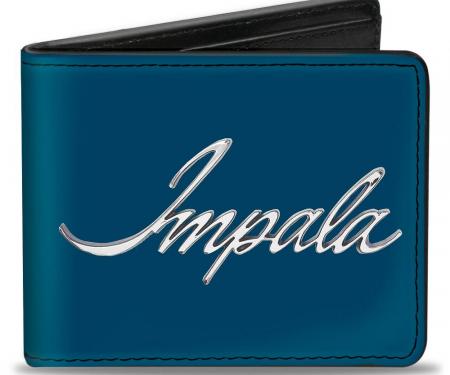 Bi-Fold Wallet - IMPALA Script Emblem Blue/Silver