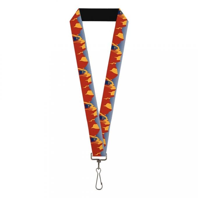 Lanyard - 1.0" - See America-Zion National Park Mt. Carmel Highway Landscape Blue/Gold/Red/Navy