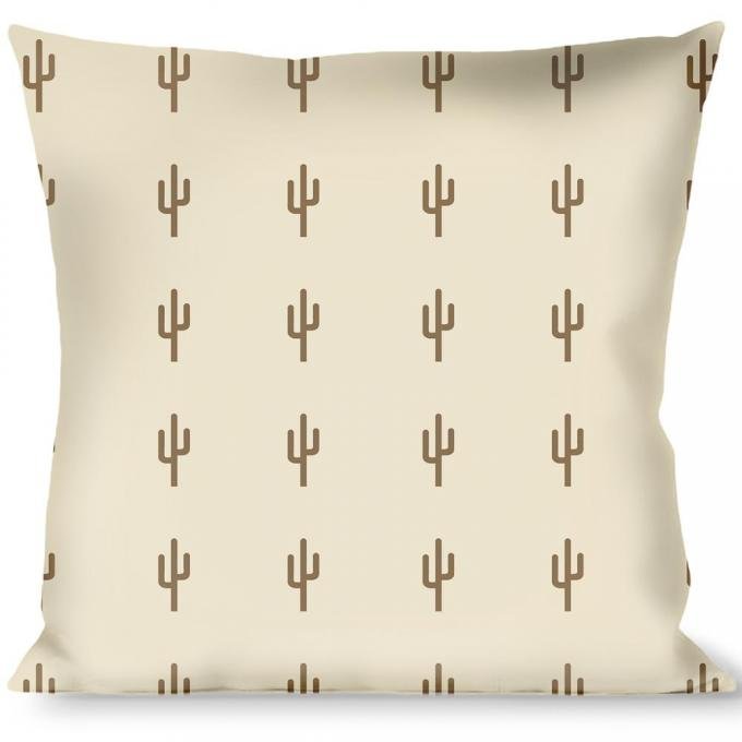 Buckle-Down Throw Pillow - Cacti2 Tans