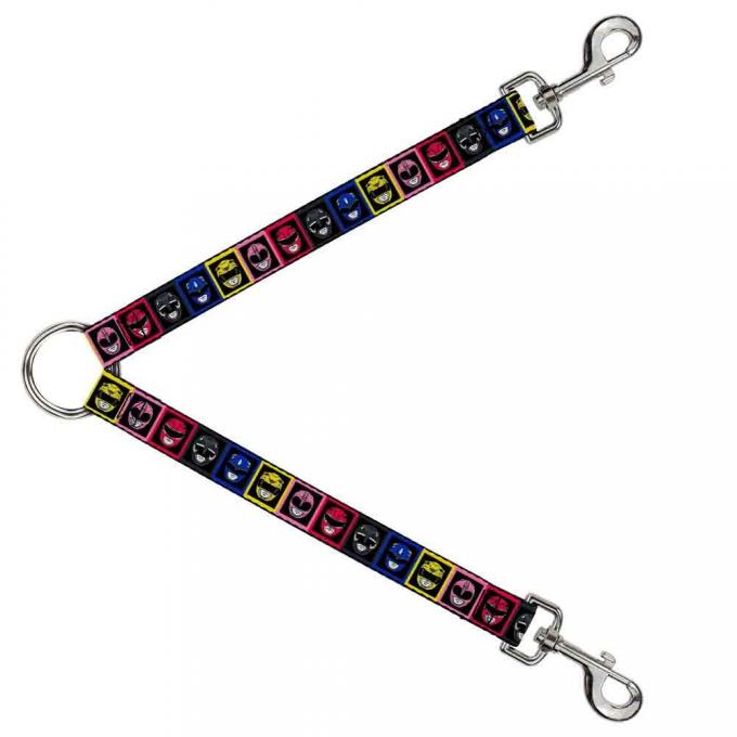 Dog Leash Splitter - Power Rangers Faces Blocks