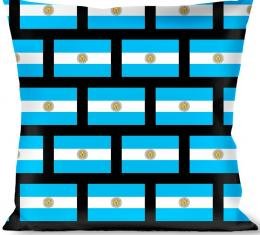Buckle Down Argentina Flags Throw Pillow Multicolor 